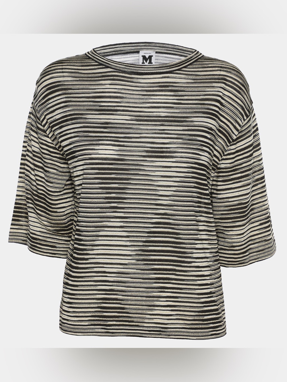 M Missoni Multicolor Stripe Rib Knit Long Sleeve Top Size XS